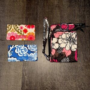 Vera Bradley- Wristlet and 2 Card Holders